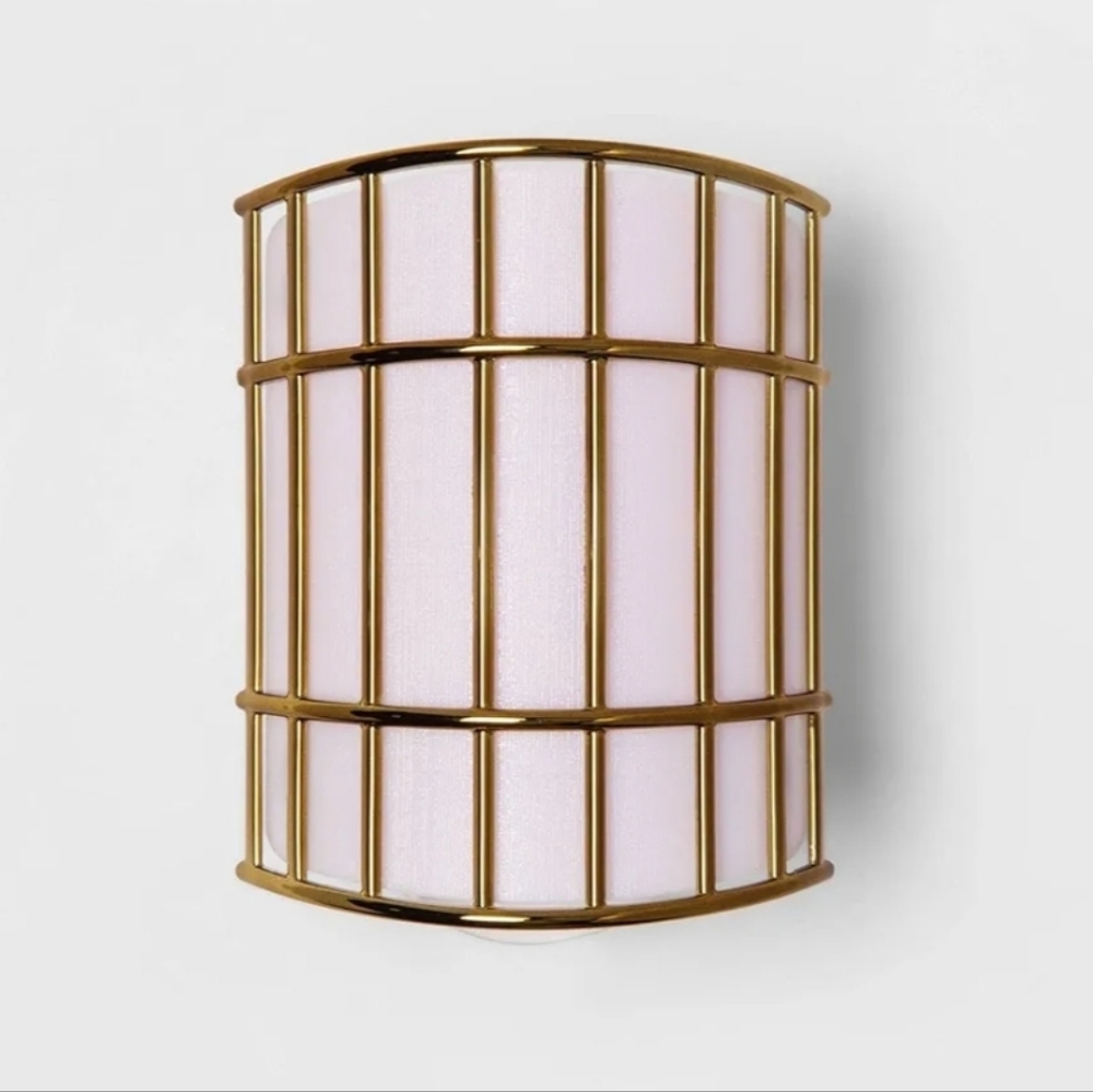 Scented Oil Warmer Plug-In Unique Charming Home Accent - Opalhouse (Gold Grid)